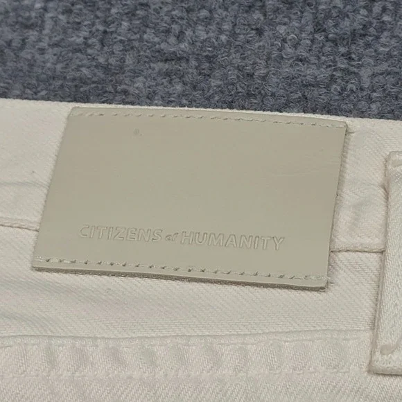 Citizens of Humanity Gaucho Trousers Pants Women's 28 Ivory Wide Leg NWT *Marks - Picture 10 of 16
